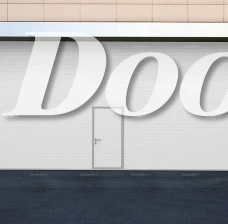 Секционные ворота с калиткой, фото 1